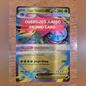 Pokemon Mega Venusaur EX Jumbo XL Card